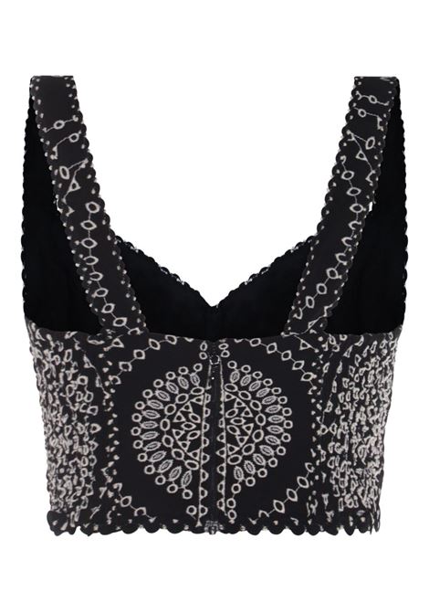 Top Goldie ricamato con orlo a smerlo in nero Charo Ruiz Ibiza - donna CHARO RUIZ IBIZA 1989 | 254100BLK